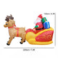 4.3ft Christmas Yard Inflatables Santa Claus Riding Sleigh LED Outdoor Xmas Decorations - ChildAngle