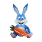 4 Feet Blue Bunny with Carrot Inflatable Easter Bunny Blowup Outdoor Toys with Build-in LEDs Yard Lawn Garden Decorations - ChildAngle