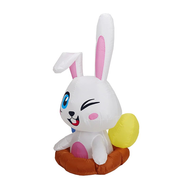4 Feet Winking Bunny Inflatable Easter Bunny Blowup Outdoor Toys with Build-in LEDs Yard Lawn Garden Decorations - ChildAngle