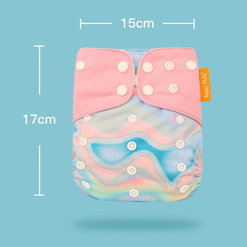 4 Pack Reusable Pocket Cloth Diaper Solid Color for 3-15KG Baby Pink Heart - ChildAngle