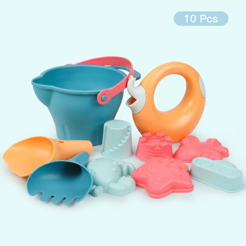 5-14PCS Beach Toys for Kids Sand Toys Set with Bucket Animal Mold - ChildAngle