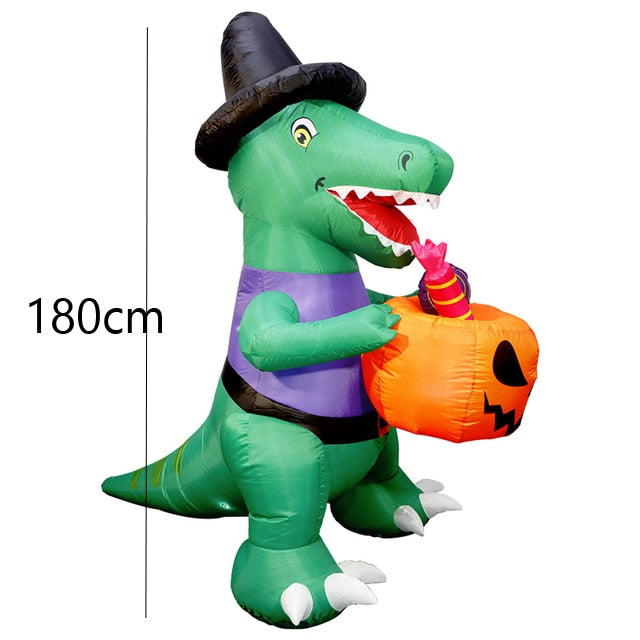 5ft/5.9ft Pumpkin Dinosaur Unicorn Inflatables Halloween Outdoor Yard Inflatables - ChildAngle