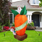 6 Feet Bunny Around Carrot Inflatable Easter Bunny Blowup Outdoor Toys with Build-in LEDs Yard Lawn Garden Decorations - ChildAngle