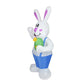 6 Feet Inflatable Easter Bunny Blowup Outdoor Toys with Build-in LEDs Yard Lawn Garden Decorations - ChildAngle