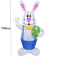 6 Feet Inflatable Easter Bunny Blowup Outdoor Toys with Build-in LEDs Yard Lawn Garden Decorations - ChildAngle