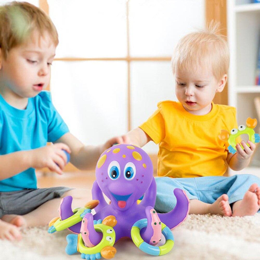 6 in 1 Baby Octopus Rubber Bath Toys