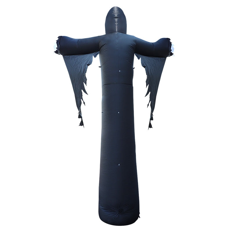 6ft/8ft/12ft Grim Reaper Inflatable Halloween Outdoor with LED Lights Scary Props Yard Halloween - ChildAngle