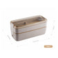 750ml 2 Tiers Layer Wheat Straw Bento Boxes - ChildAngle