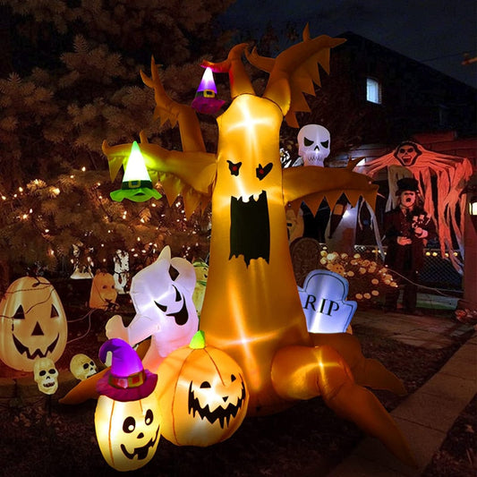 8ft Tree Halloween Inflatables Pumpkin Ghost Outdoor Yard Inflatables - ChildAngle
