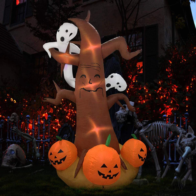 8ft Tree Halloween Inflatables Pumpkin Ghost Outdoor Yard Inflatables - ChildAngle