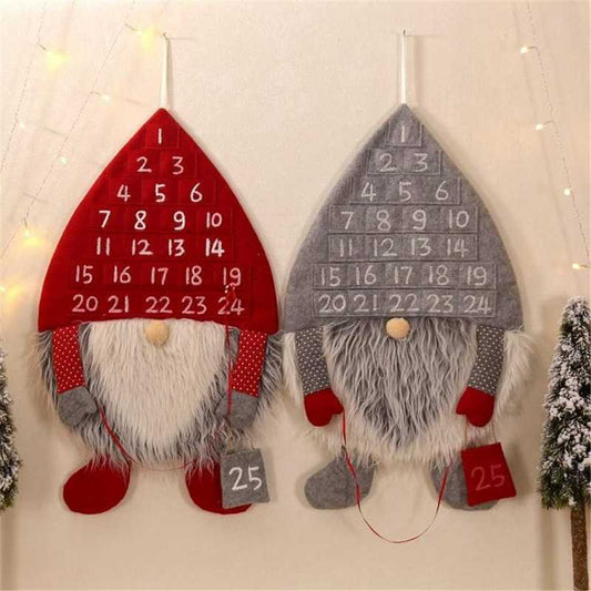 Advent Calendar Hanging Cloth Faceless Santa Christmas Xmas Wall Decor - ChildAngle