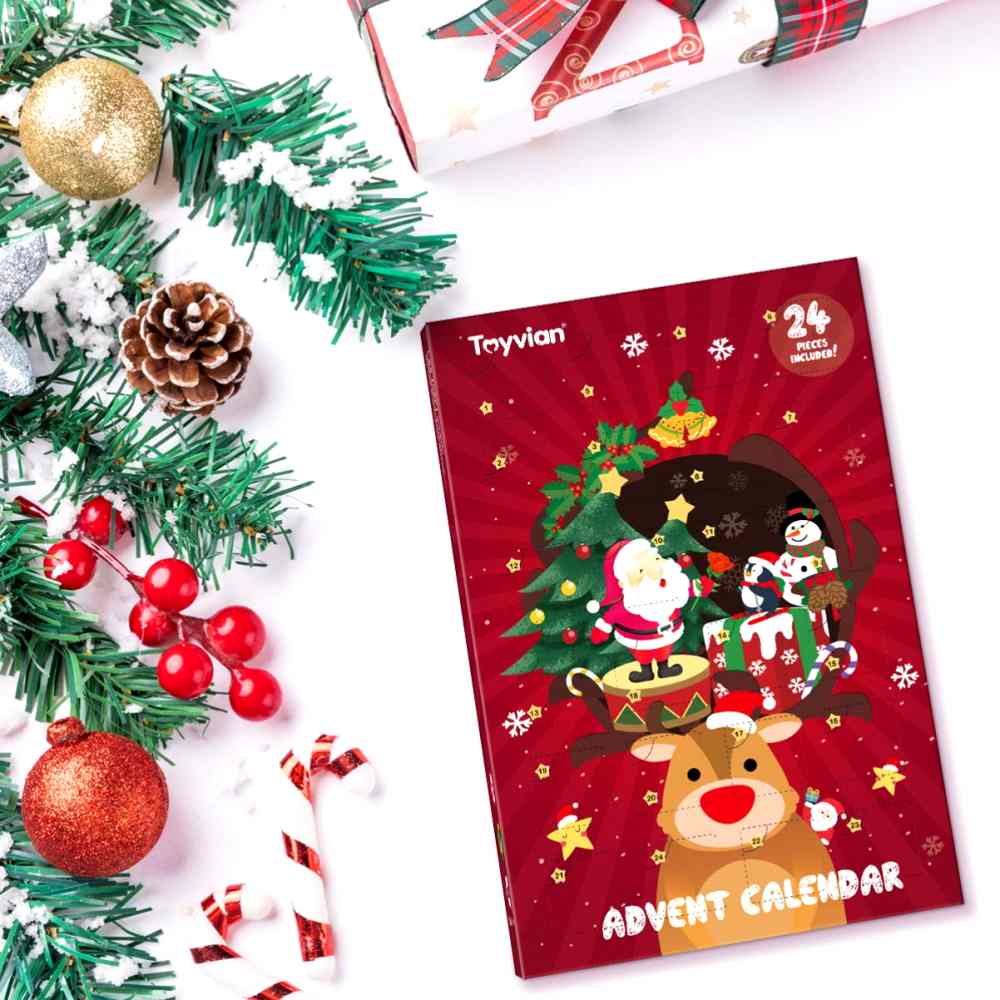 Advent Calendar with 24 PCS Hanging Christmas Tree Ornaments Countdown - ChildAngle