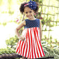 Baby Girl Outfit Kids Stars And Striped Dress American Independence Day - ChildAngle
