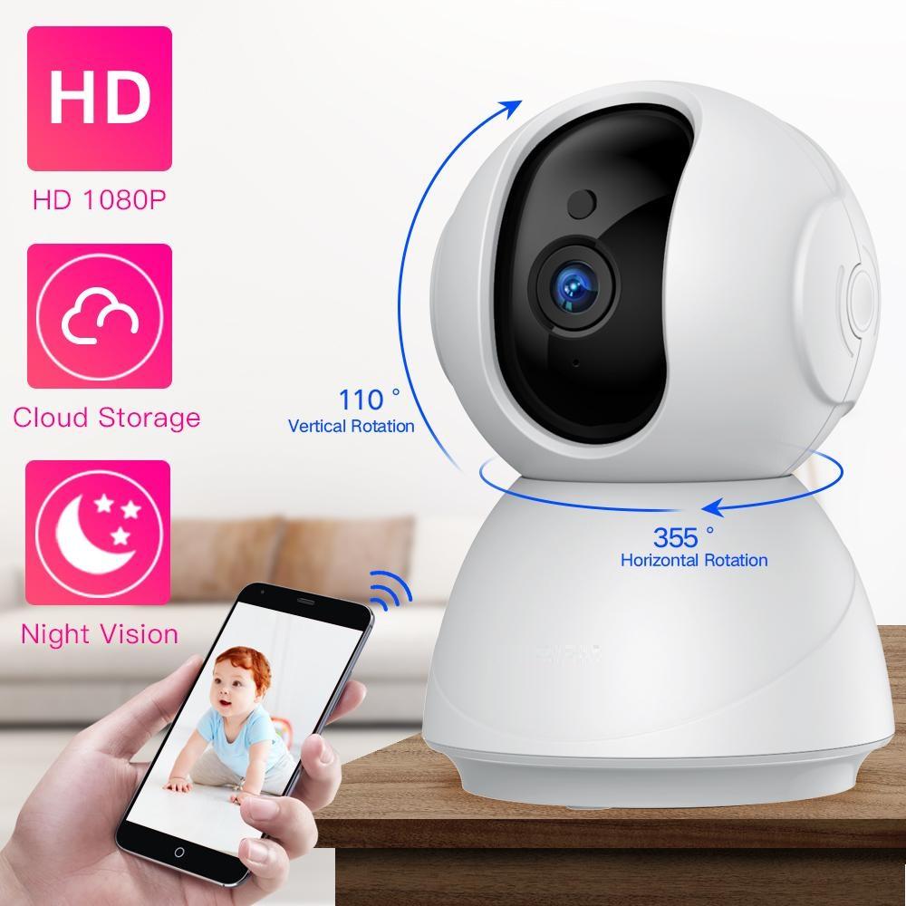Baby Monitor 1080P Night Vision 355° Covered WiFi Camera with SD Card - ChildAngle