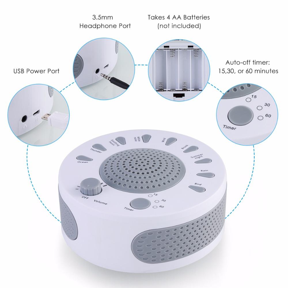 Nature Sound Machine Baby Rechargeable White Noise Sleep Soother -  ChildAngle