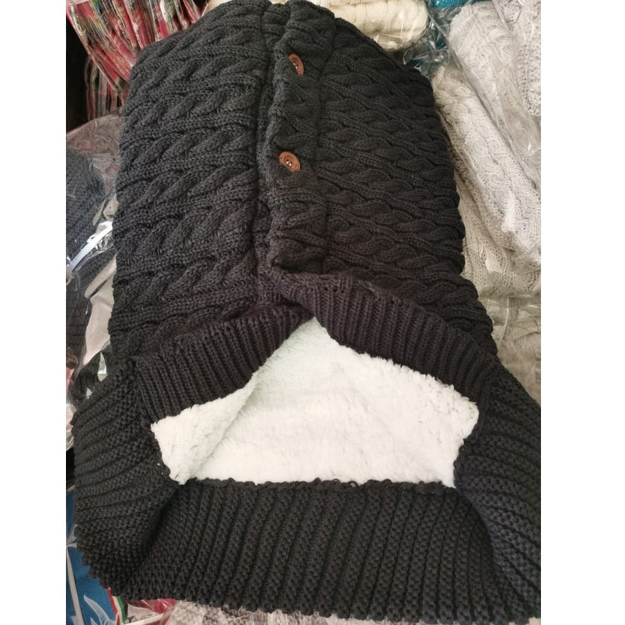Baby Swaddle Wrap Fleece Knit Blanket Sleeping Bag - ChildAngle