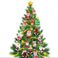 Christmas Advent Calendar Christmas Tree Hanging Decorations for Kids 24 Days Christmas Advent Calendar - ChildAngle