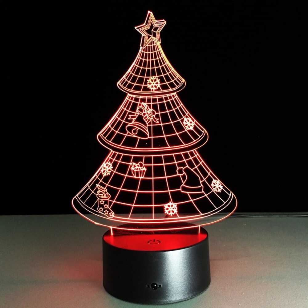 Christmas Tree 3D Illusion Lamp - ChildAngle