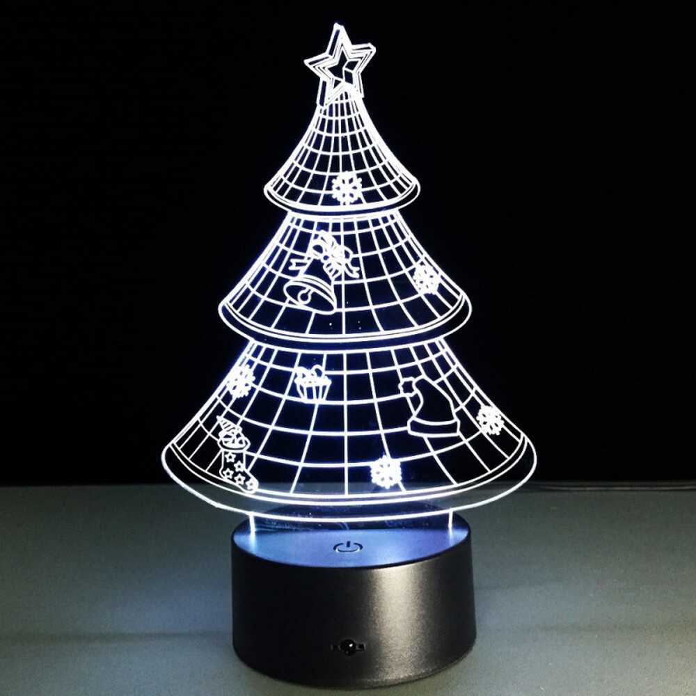 Christmas Tree 3D Illusion Lamp - ChildAngle