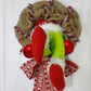 Christmas Tree Ornament Grinch Door Decor Burlap Wreath - ChildAngle