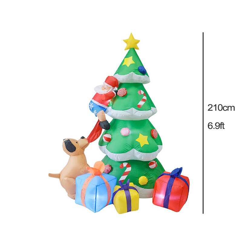Christmas Yard Inflatables Christmas Tree Santa Claus Outdoor Toys LED Lighted Outdoor Xmas Decorations - ChildAngle