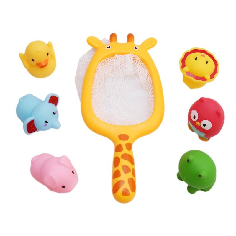 bath fishing net Cool Bath Toys Fishing Net 7 PCS Animal Water Toys Sets