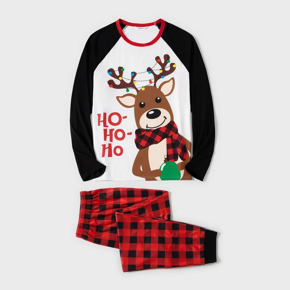 Family Matching Pajama Set Reindeer Plaid Sleepwear - ChildAngle