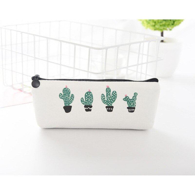cactus pencil holder Green Cactus Pencil Case Canvas Stationery for School