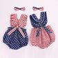 Infant Baby Girls Outfit Rompers 4th Of July Stars Striped Romper Jumpsuit With Hairband - ChildAngle
