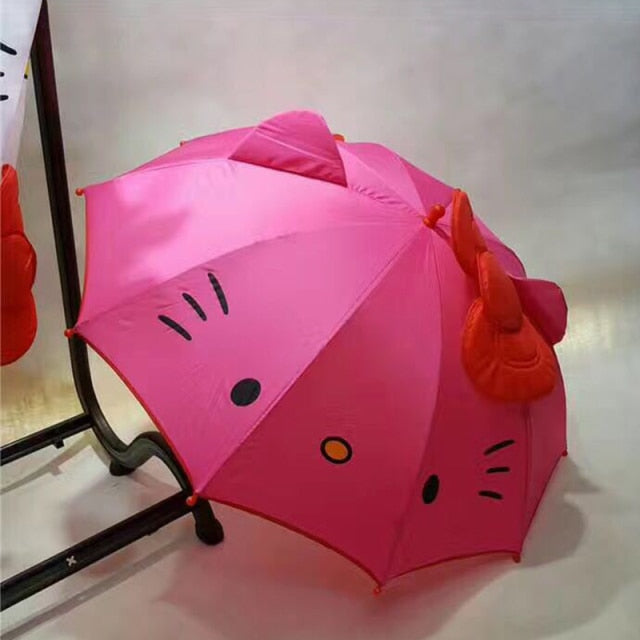 Kids Umbrella Cute Cartoon Hello Kitty Children's Stick Umbrella - ChildAngle