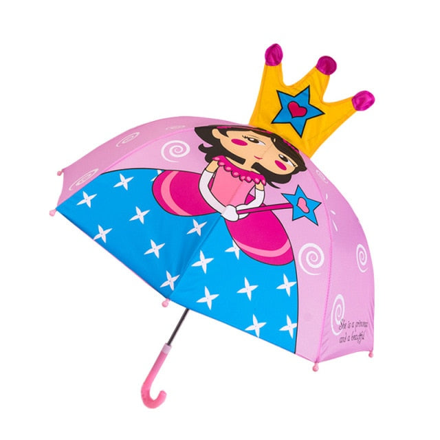 Kids Umbrella Cute Princess Children's Stick Umbrella - ChildAngle