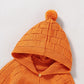 Knitted Halloween Baby Hoodie Pumpkin Long-sleeve Sweater Romper - ChildAngle