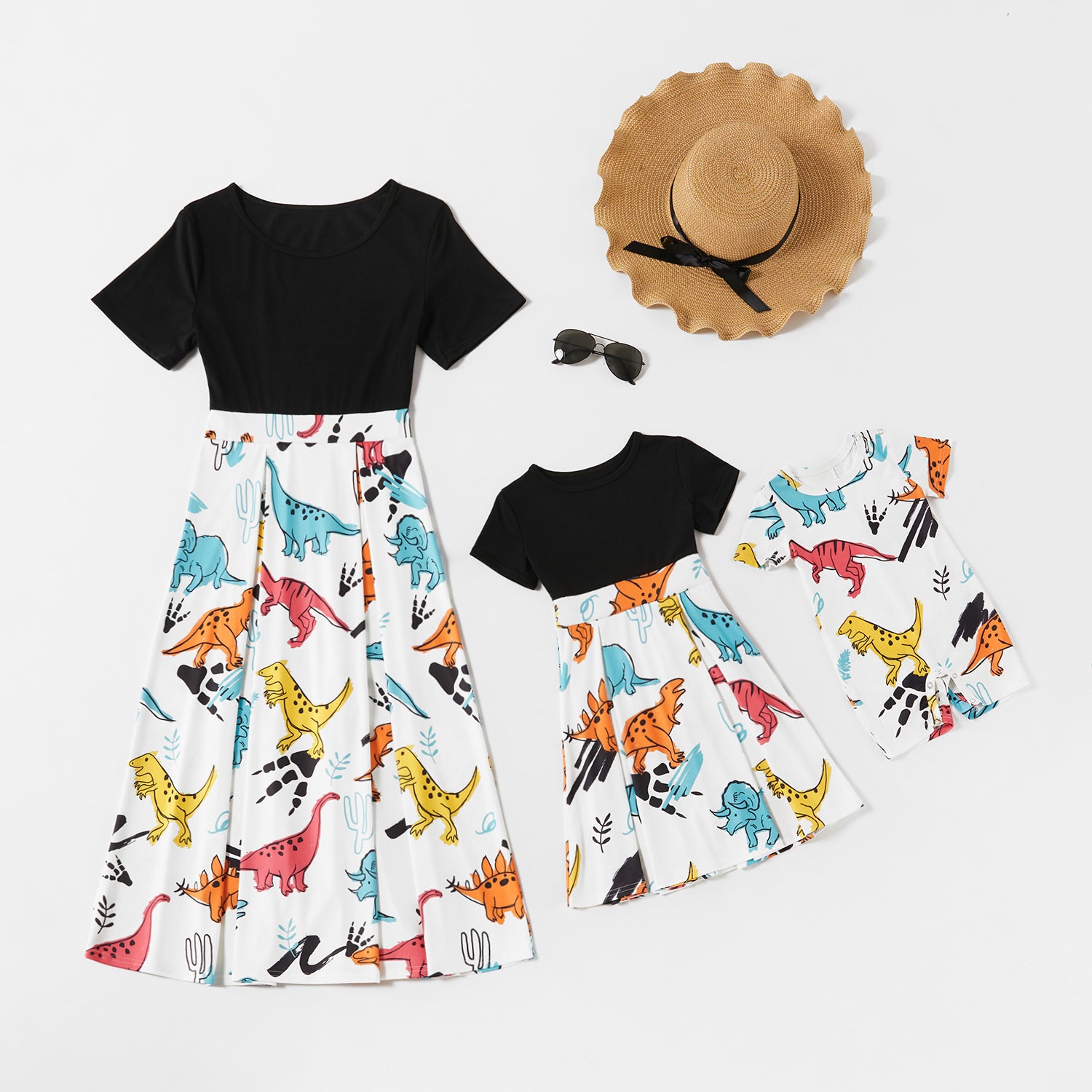 Matching Family Outfits Dinosaur Mommy and Me Dress - ChildAngle