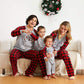 Matching Family Pajama Set Plaid Reindeer Merry Christmas Sleepwear - ChildAngle