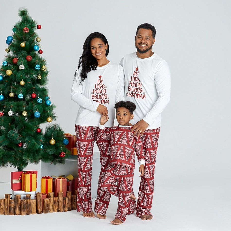 Matching Family Pajama Sets Letter Positioning print Family Sleepwear - ChildAngle
