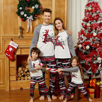 Matching Family Pajamas Christmas Deer Print Sleepwear Set