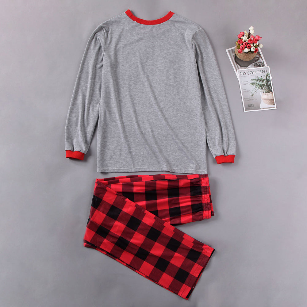 Matching Family Pajamas Sets Merry Christmas Top and Plaid Pants –  ChildAngle