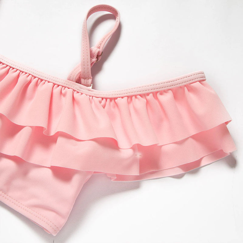 Matching Family Swimsuit Pink Floral Palm Tree Bikini Set - ChildAngle