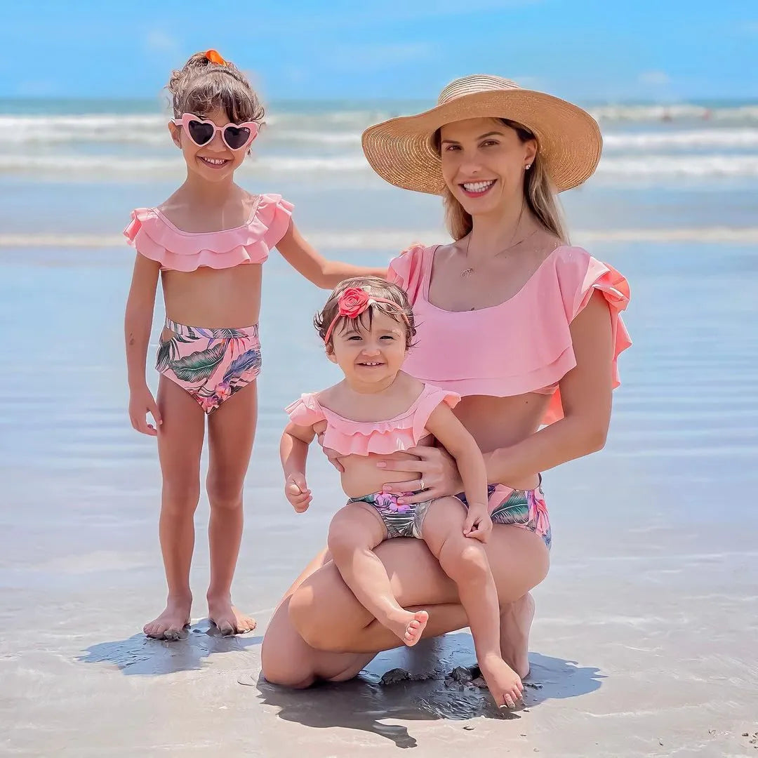  Mommy and Me Swimsuits Two Piece Bathing Suit Floral