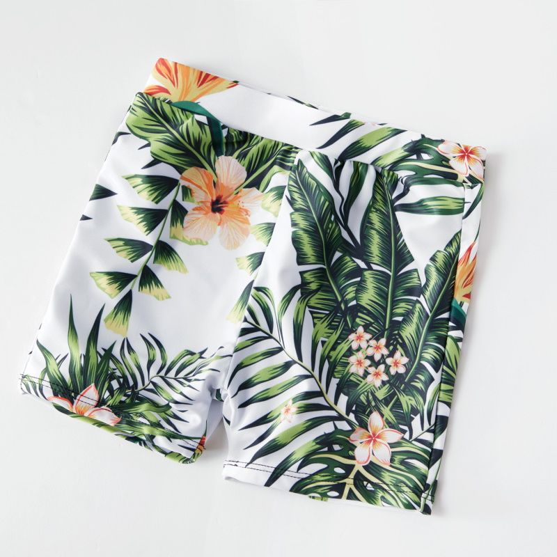Matching Family Floral Leaves Swimsuit Mother Daughter Bathing Suits