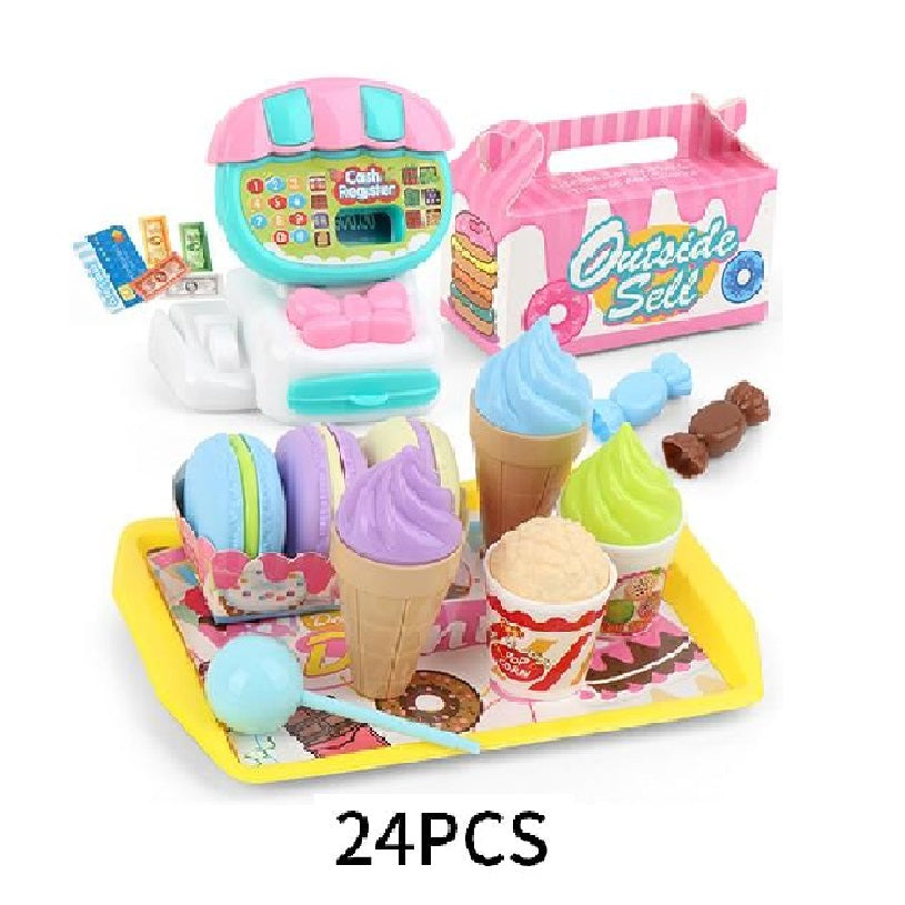 Mini Cash Register Kids Supermarket Simulation Children Play House Toy Set - ChildAngle