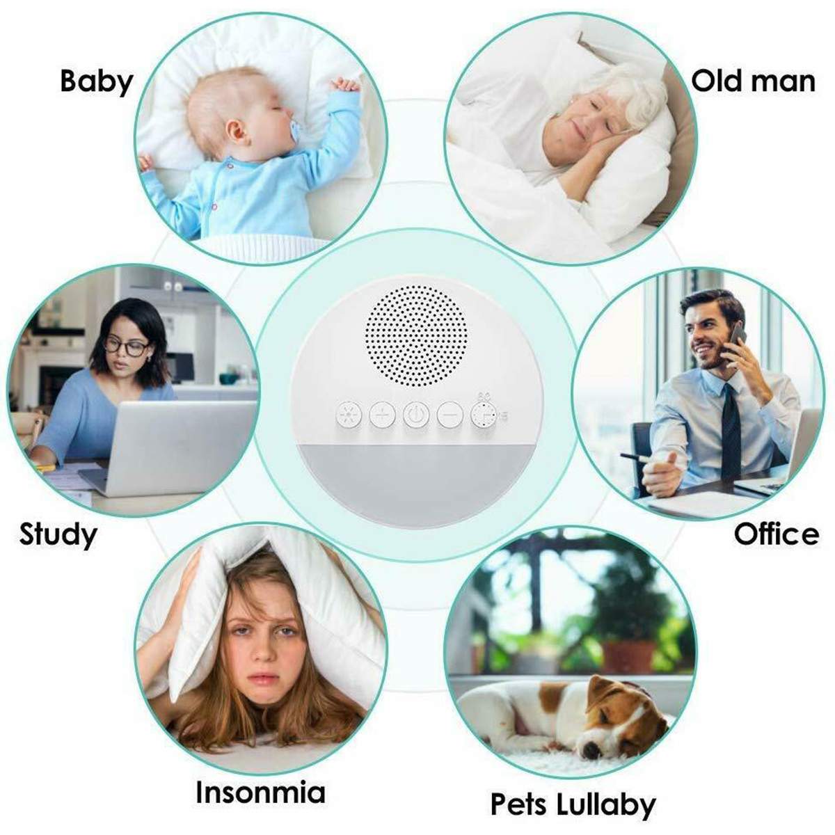 Nature Soothing Baby Sound Machine White Noise Machine for Baby - ChildAngle