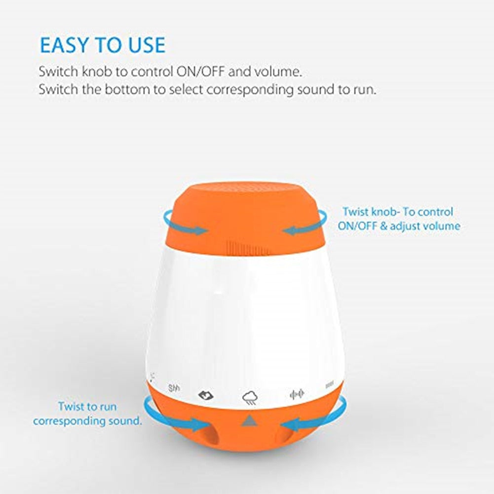 Nature Sound Machine Baby Rechargeable White Noise Sleep Soother - ChildAngle
