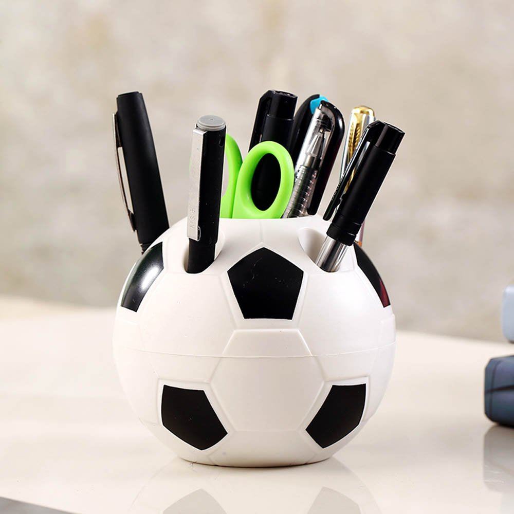 fussbälle aufbewahren Stifthalter Fußball Fußball Kunststoff Bleistift Aufbewahrung Organizer Schule – ChildAngle