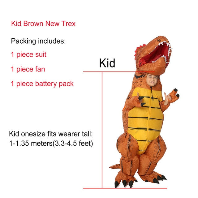 T Rex Costume Kids Inflatable Dinosaur Costume - ChildAngle