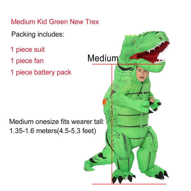 T Rex Costume Kids Inflatable Dinosaur Costume - ChildAngle