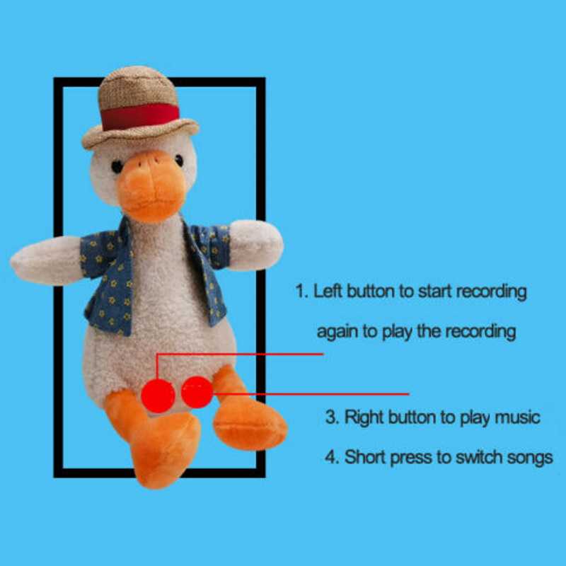 Talking Duck Electric Plush Repeat Speak Duck Stuffed Animal Toy For Children - ChildAngle