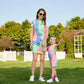 Tie Dye Short-sleeve T-shirt Dress for Mom and Me Baby Jumpsuit - ChildAngle