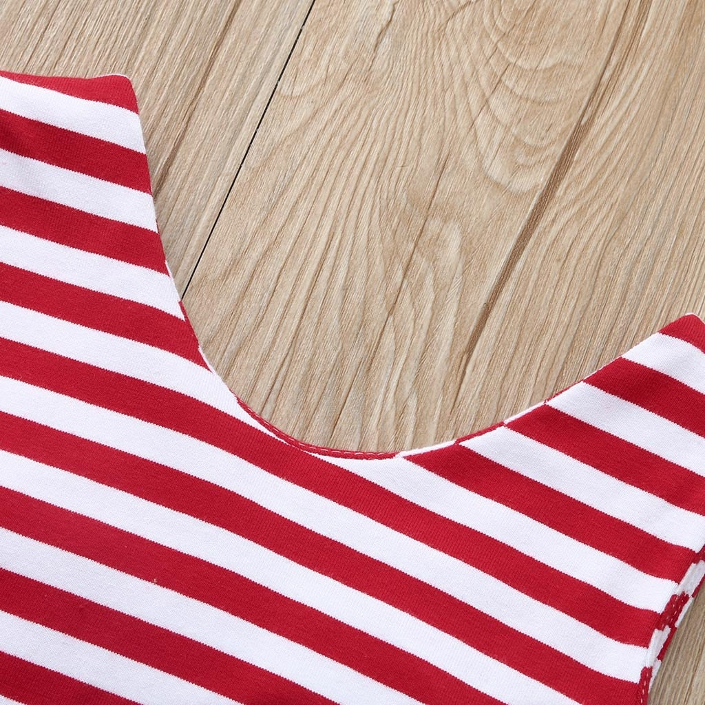 Toddler 4th Of July Outfit Girls Stars Striped Kids Dresses - ChildAngle