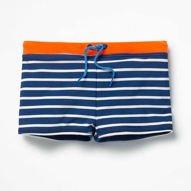 Toddler Boy Blue Striped Kid Swimming Shorts Swimwear